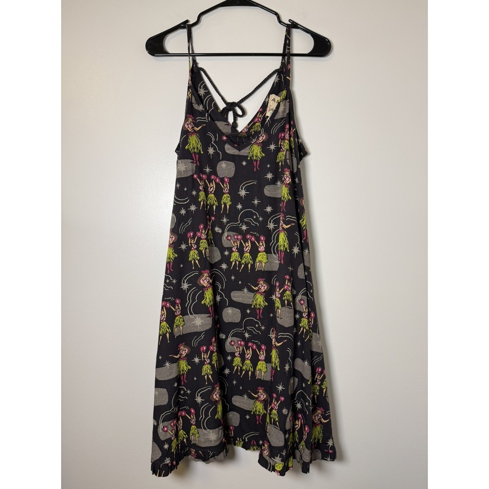 Ariat x Western Aloha Women's Large Wa Hula Print Mini Dress w/ Pockets NEW
